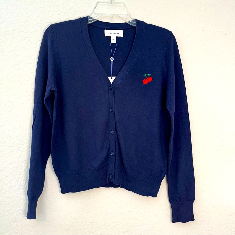 PopSugar Navy Blue Cardigan Sz M -NWT